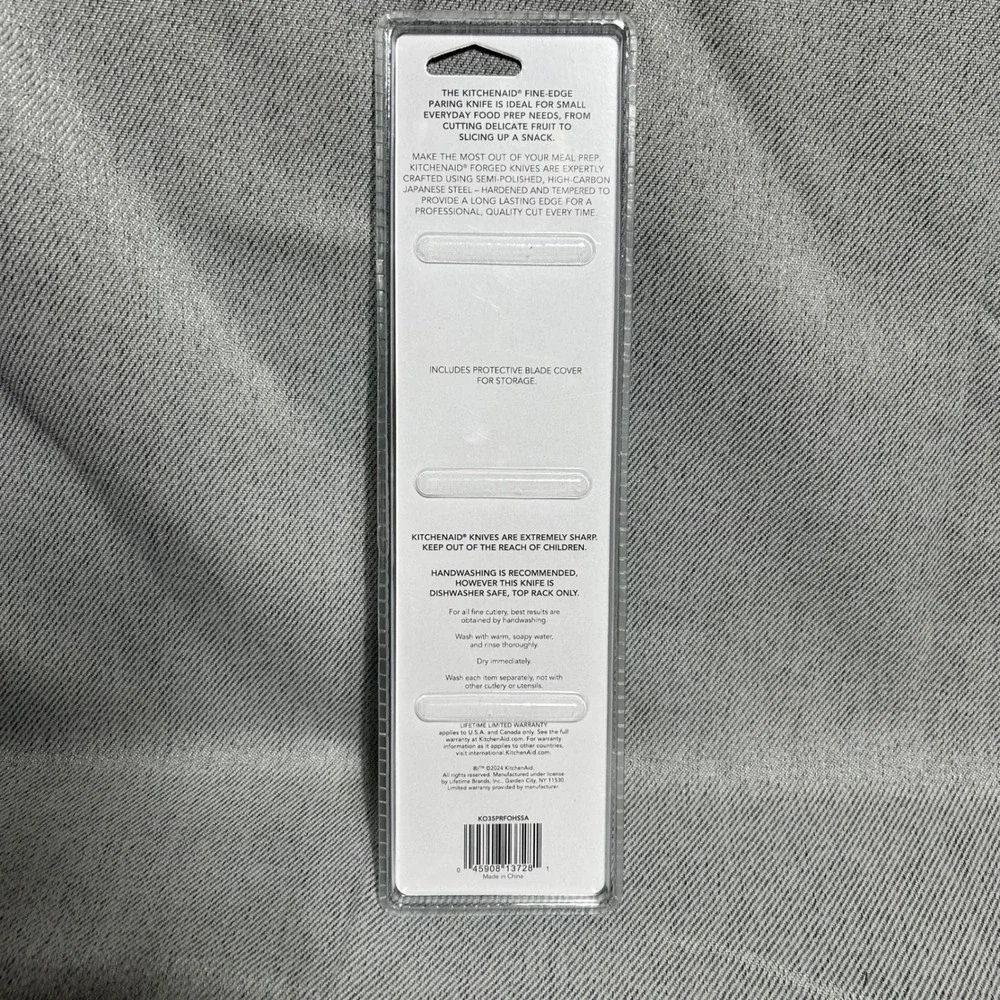 KitchenAid Paring Knife 3.5 Inch Silver Forged Japanese Steel Fine Edge